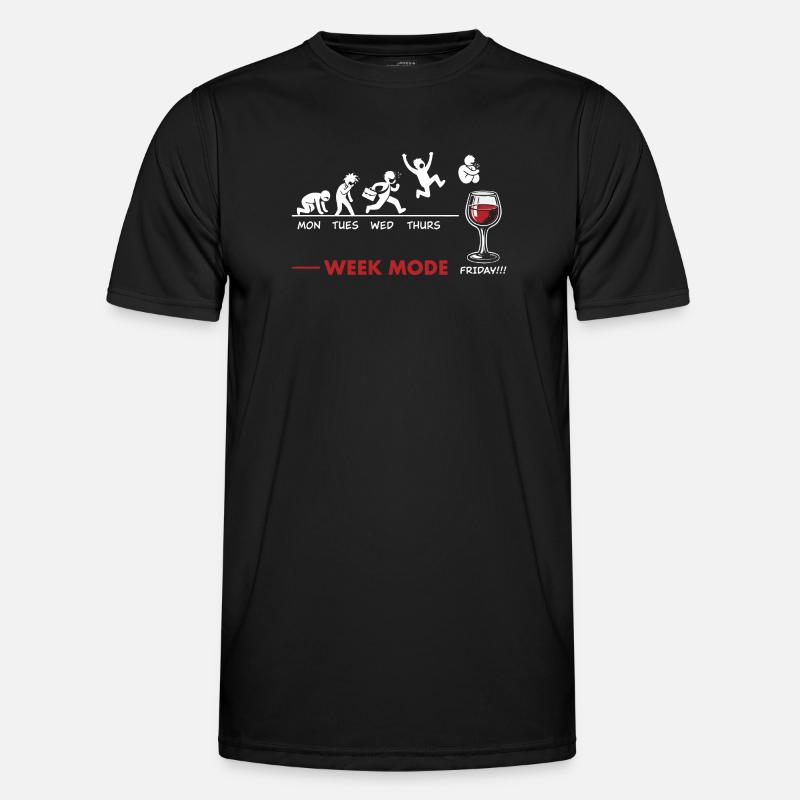 Vive le week-end - humour vin - Men's Functional T-Shirt - black