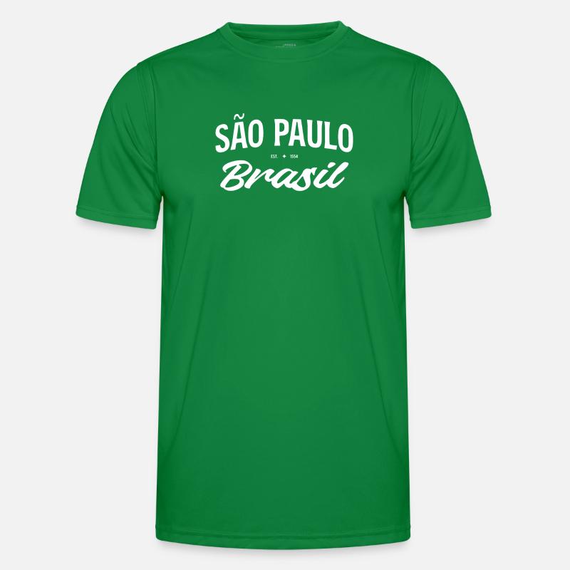Script rétro de São Paulo Brasil T-shirt sport Homme