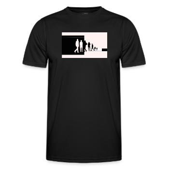 Silhouettes in transition - Men's Functional T-Shirt - black - Front - AI Model Male 178 dark (178cm)