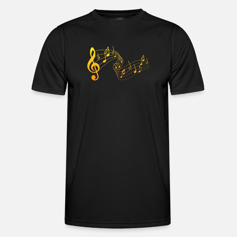 Musical notes - Men's Functional T-Shirt - black