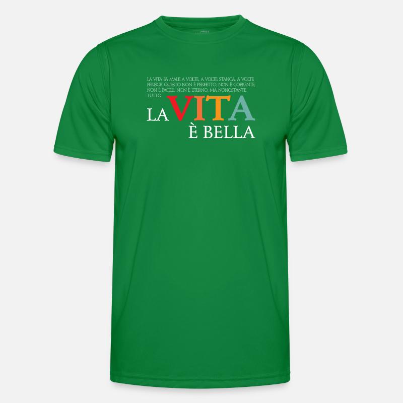 La vita e bella (dunkel) Männer Funktions-T-Shirt