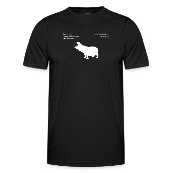 Hippopotamus - Men's Functional T-Shirt - black - Front - AI Model Male 178 dark (178cm)