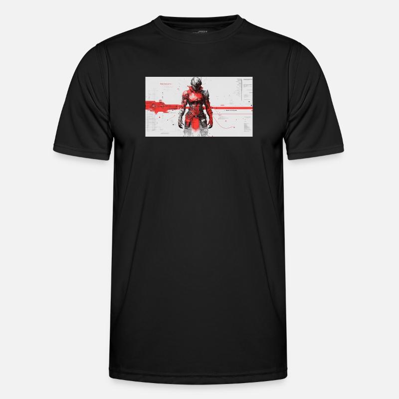 Futuristic Cyber Samurai - Men's Functional T-Shirt - black