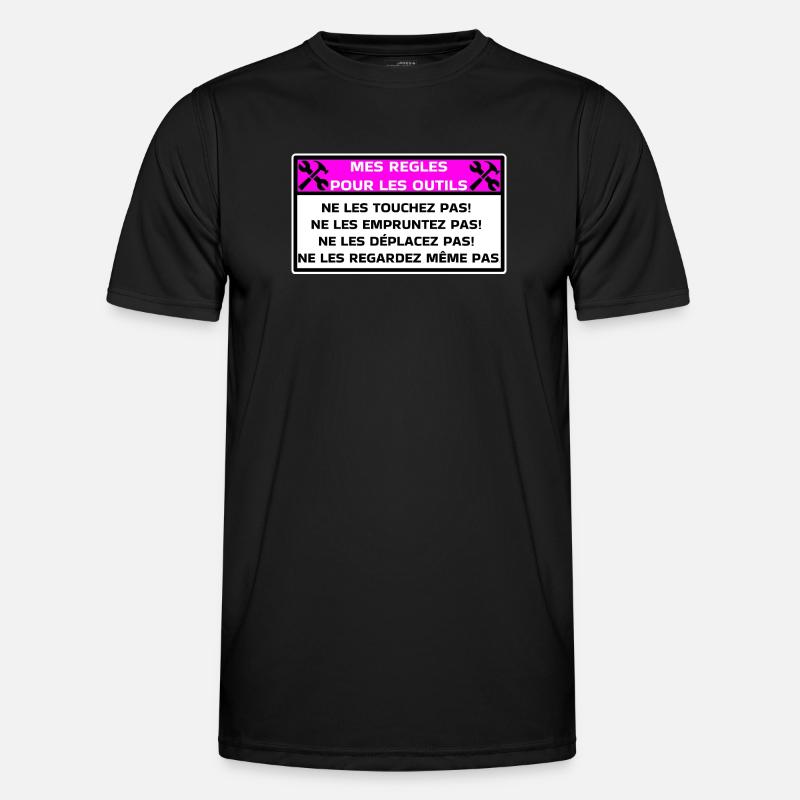 My rules for tools - Men's Functional T-Shirt - black