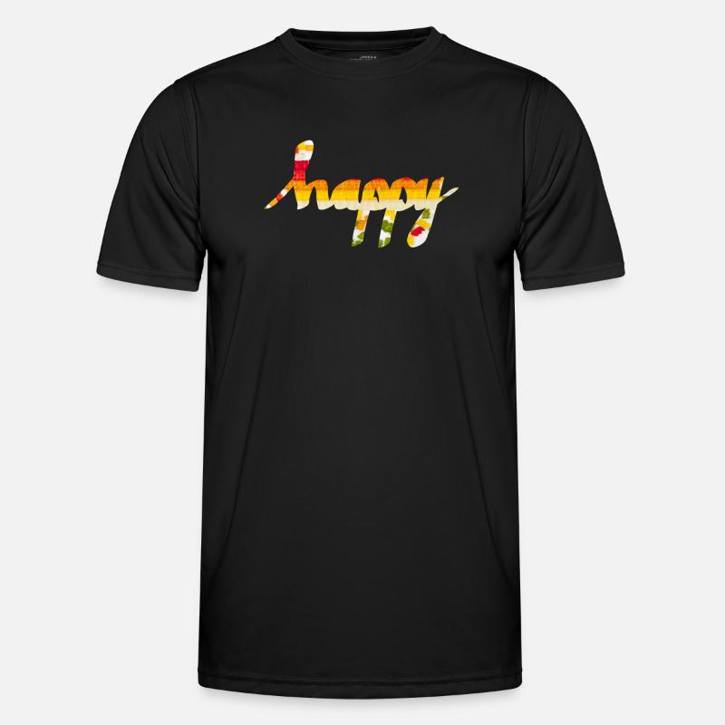 happy - Men's Functional T-Shirt - black