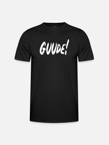 Guude! - Männer Funktions-T-Shirt - Schwarz