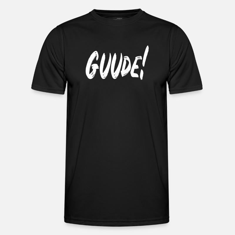 Guude! - Männer Funktions-T-Shirt - Schwarz