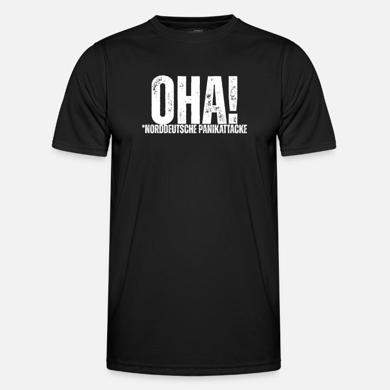 OHA! North German panic attack - Men's Functional T-Shirt - black