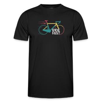 Lebendiges Speed Bike Druckdesign - Männer Funktions-T-Shirt - Schwarz - Vorne - AI Model Male 178 dark (178cm)