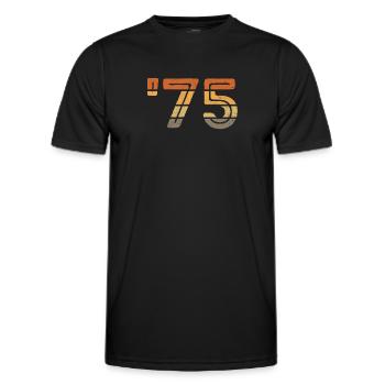 Year '75 - 1975 - Männer Funktions-T-Shirt - Schwarz - Vorne - AI Model Male 178 dark (178cm)