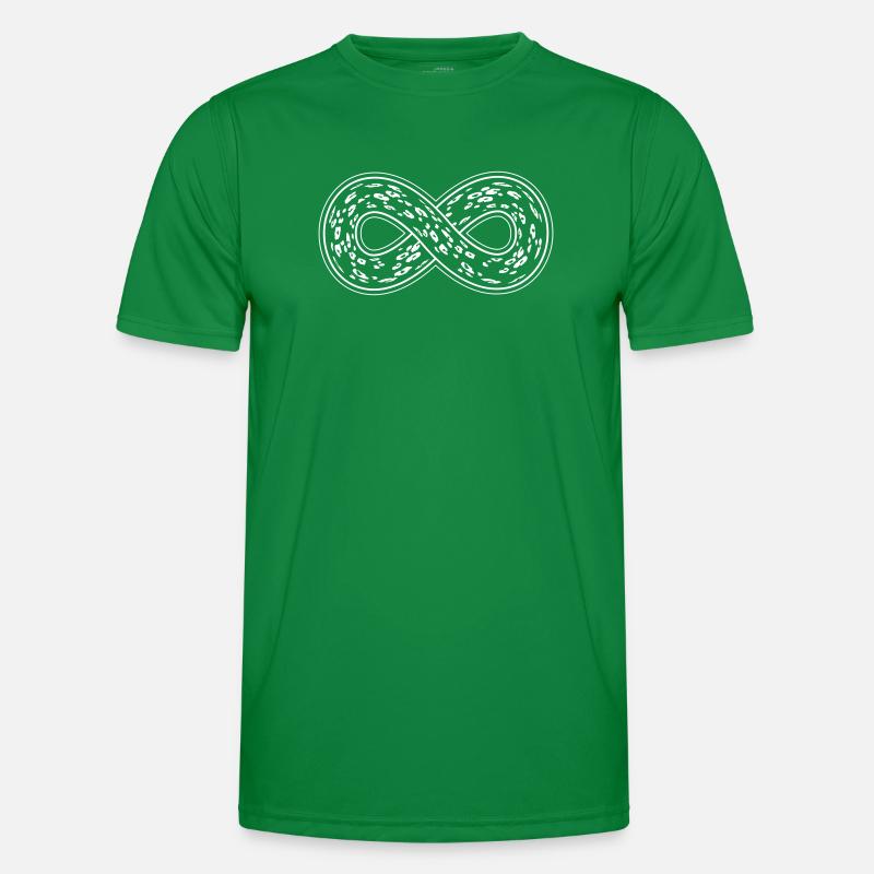 Leopard Infinity mit doppeltem Rand Männer Funktions-T-Shirt