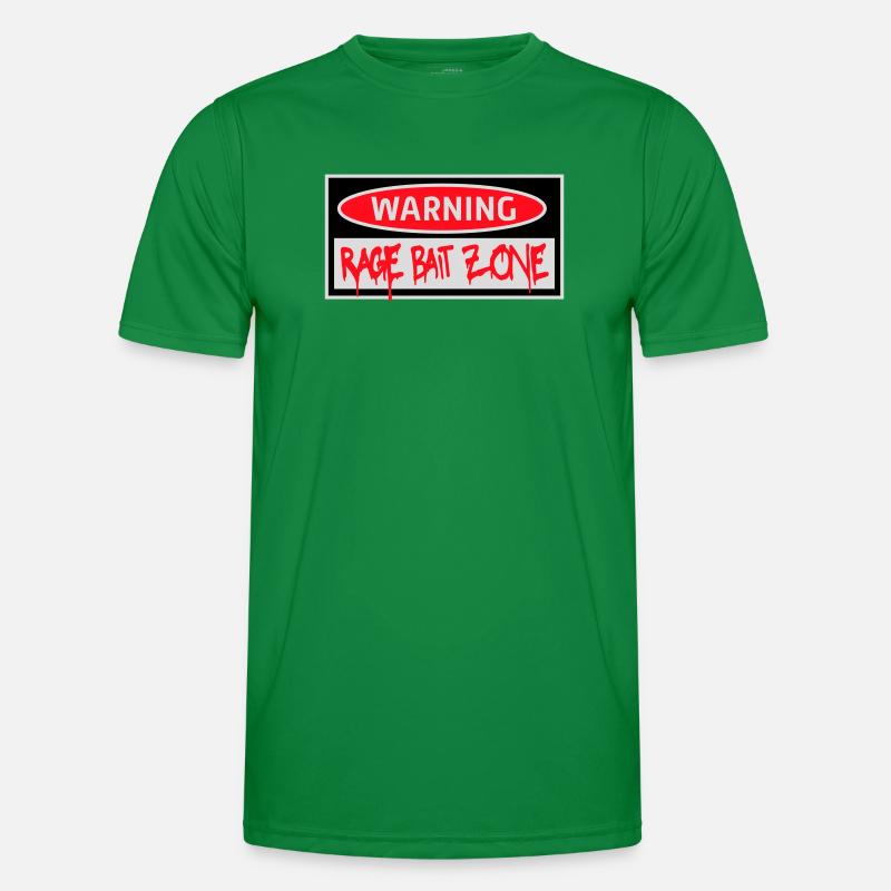 Warning Rage Bait Caution Zone Sign Fun Warning Men's Functional T-Shirt