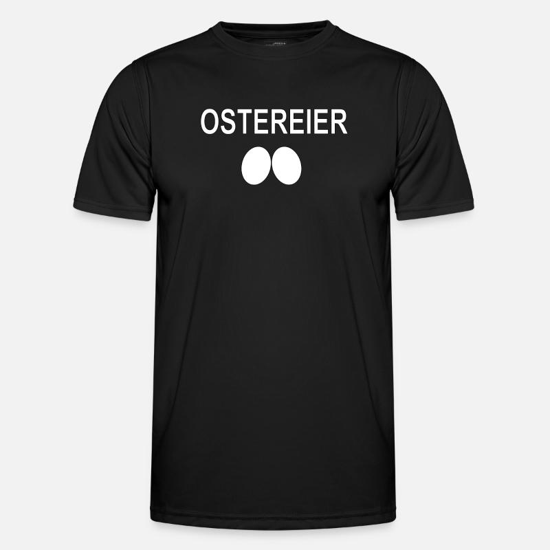 Ostereier -Design 2 Eier Geschenk - Männer Funktions-T-Shirt - Schwarz