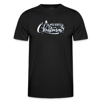 Scénario orné de joyeux Noël - T-shirt sport Homme - noir - Devant - AI Model Male 178 dark (178cm)