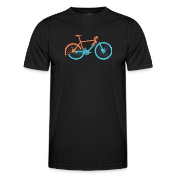 Dynamic bicycle design - Men's Functional T-Shirt - black - Front - AI Model Male 178 dark (178cm)