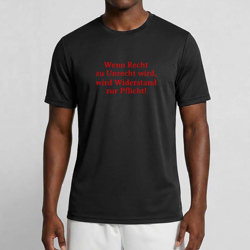 Le bien devient mal, la résistance devient un devoir T-shirt sport Homme