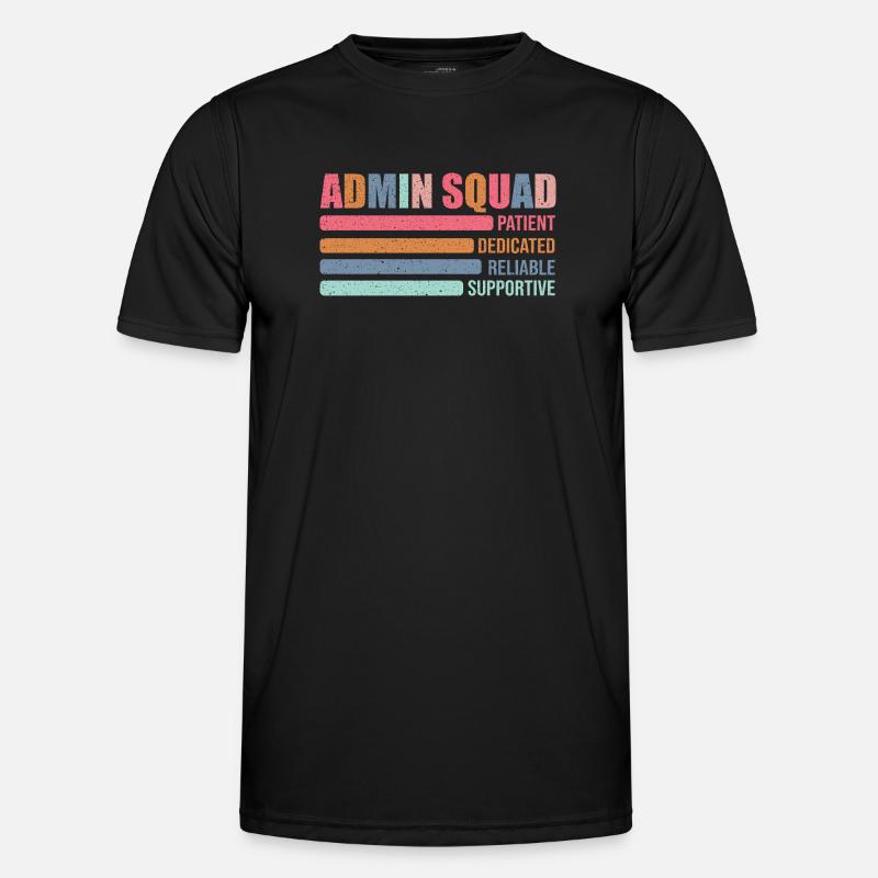 Admin Squad: Patiently Supportive - Men's Functional T-Shirt - black