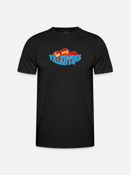 VALENTINE - Männer Funktions-T-Shirt - Schwarz