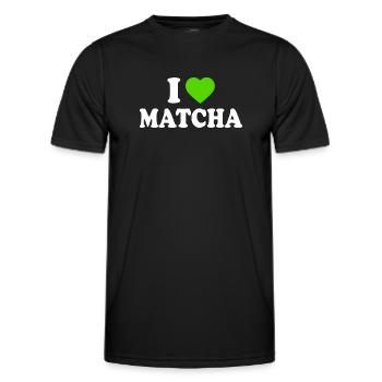 J’adore le Matcha - T-shirt sport Homme - noir - Devant - AI Model Male 178 dark (178cm)