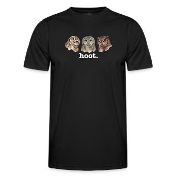 Eulen rufen lustig Eulenliebhaber lustig rufen - Männer Funktions-T-Shirt - Schwarz - Vorne - AI Model Male 178 dark (178cm)
