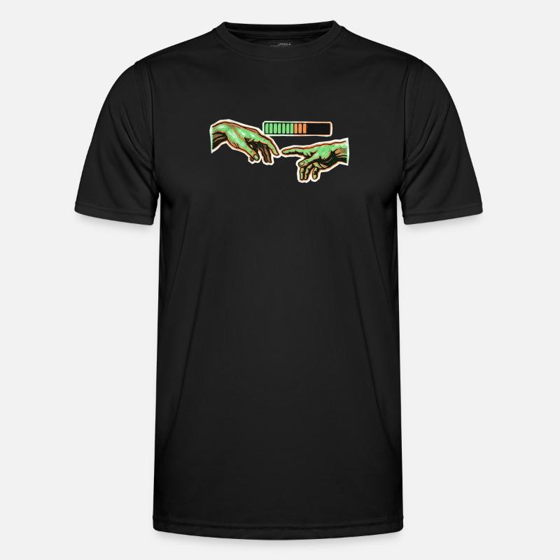 Human Connection Loading - Männer Funktions-T-Shirt - Schwarz