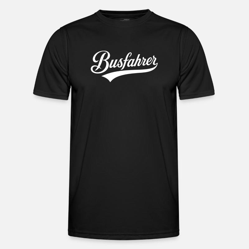 Occupation Bus Driver Text Design - Men's Functional T-Shirt - black