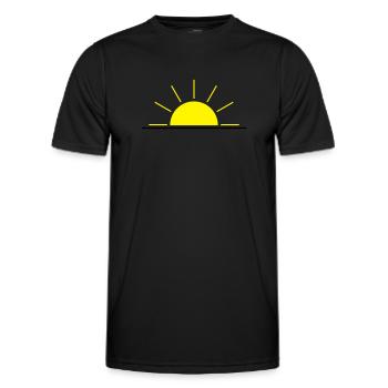 Rising or setting sun - Men's Functional T-Shirt - black - Front - AI Model Male 178 dark (178cm)