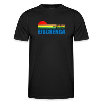 heid moi ned an moang denga oafoch a boa eischenga - Men's Functional T-Shirt - black - Front - AI Model Male 178 dark (178cm)