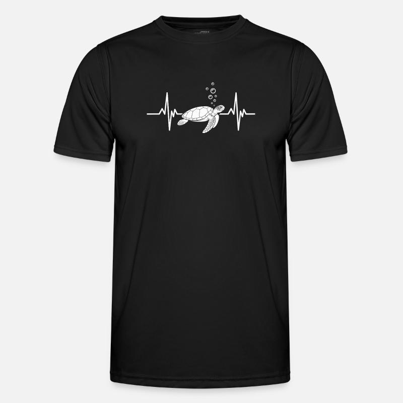 Underwater Ocean Turtle Design - Men's Functional T-Shirt - black