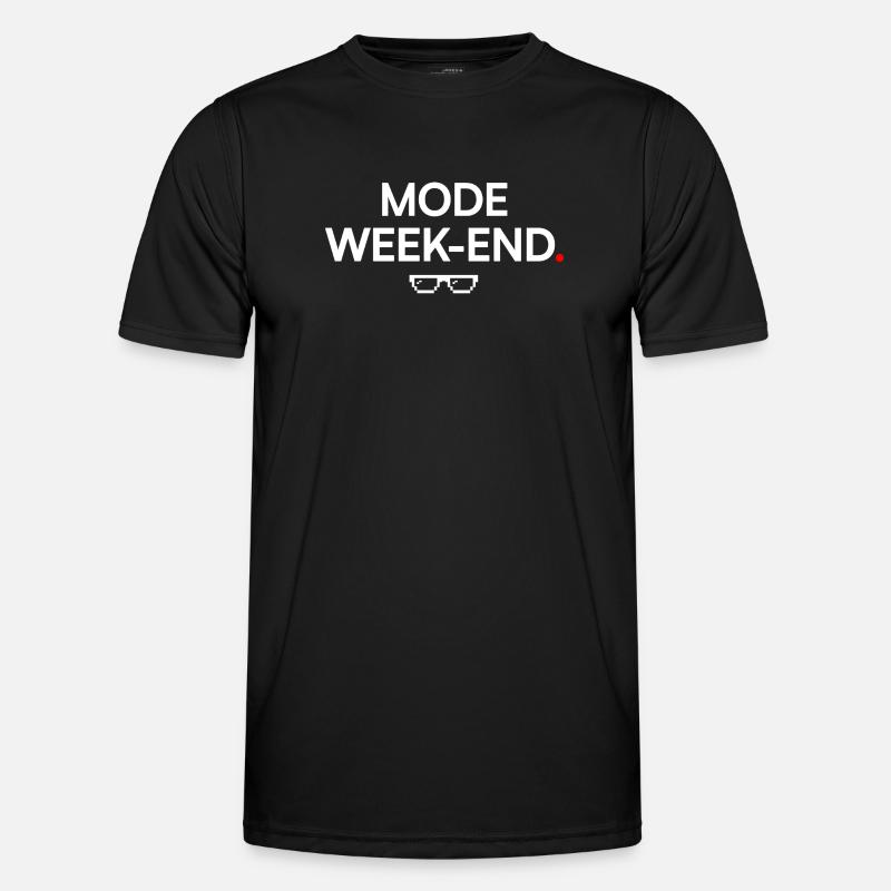 WEEKEND MODE | Humor, relaxation - Men's Functional T-Shirt - black