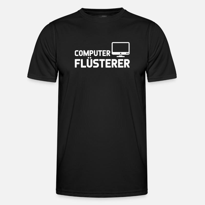 Pixelcomputer Nebula Muster - Männer Funktions-T-Shirt - Schwarz