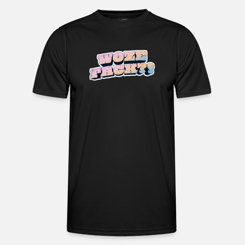 Wow Face Pastell Graffiti Stil - Männer Funktions-T-Shirt - Schwarz
