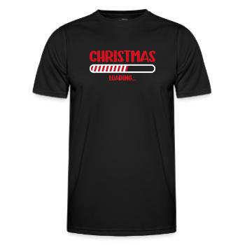 Fortschrittsbalken für das Laden von Weihnachten - Männer Funktions-T-Shirt - Schwarz - Vorne - AI Model Male 178 dark (178cm)
