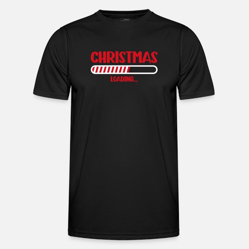 Christmas Loading Progress Bar - Men's Functional T-Shirt - black
