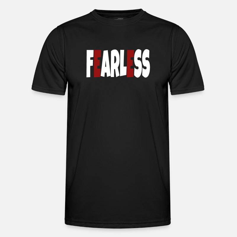 Fearless - simple text - Men's Functional T-Shirt - black