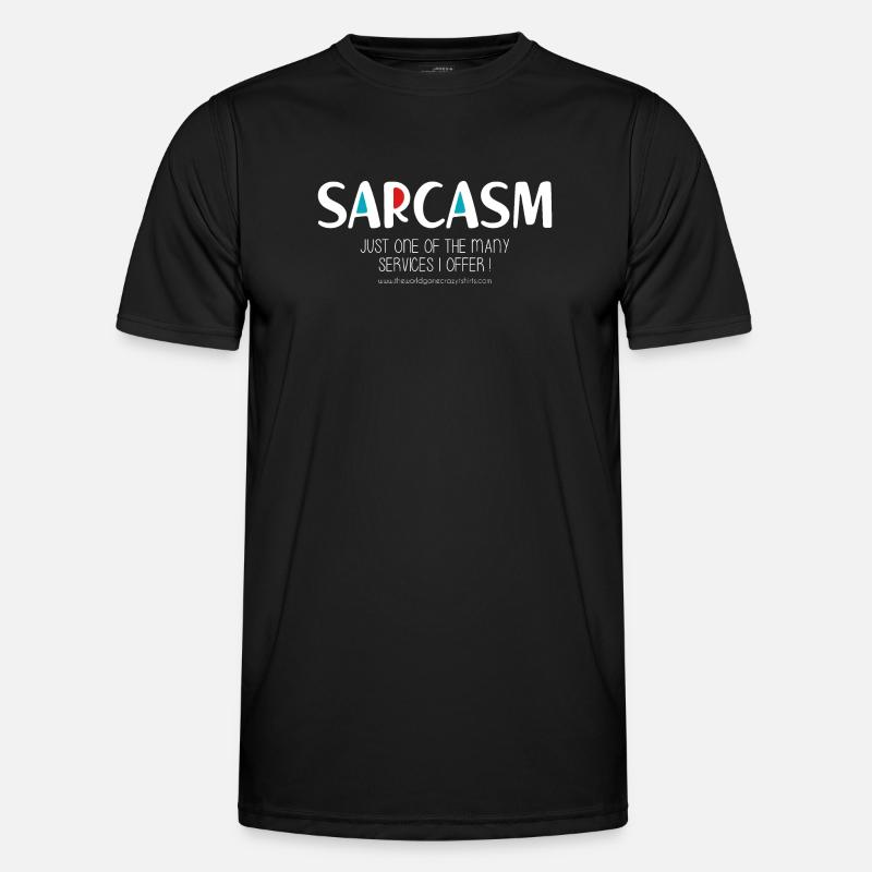 Sarkasmus (düster) - Männer Funktions-T-Shirt - Schwarz
