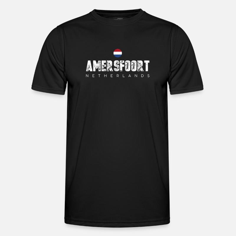 Amerfoort Netherlands Crest Tee - Men's Functional T-Shirt - black