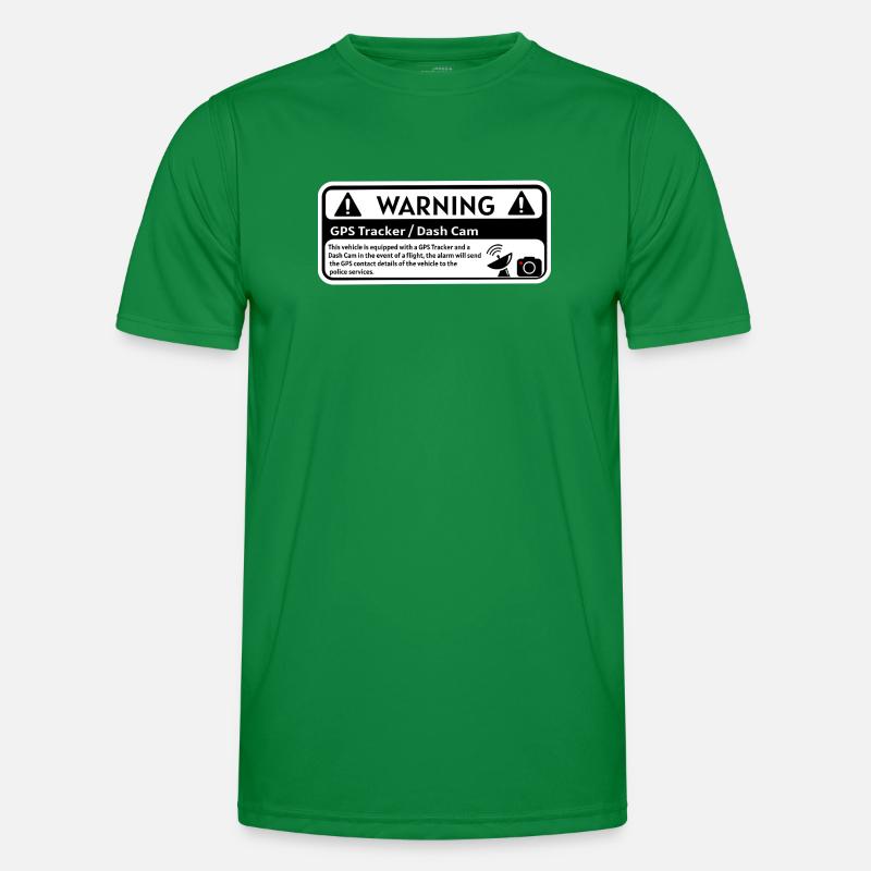 DashCam GPS Warning Men's Functional T-Shirt