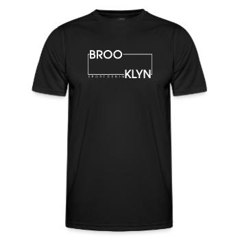 Stilvolles Brooklyn Sporttrend Design - Männer Funktions-T-Shirt - Schwarz - Vorne - AI Model Male 178 dark (178cm)
