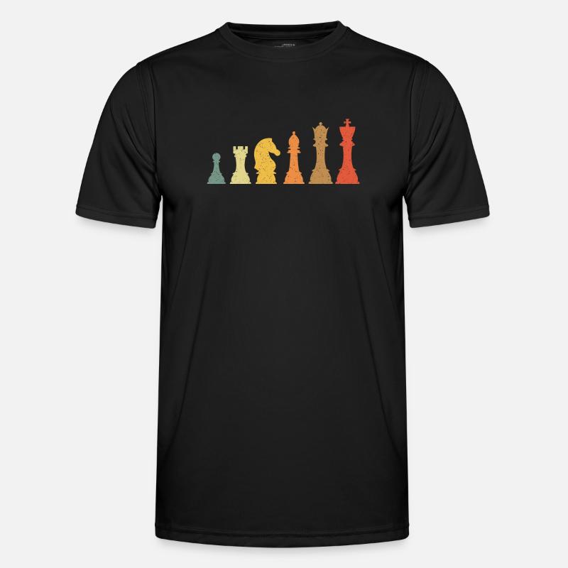 Chess Evolution Vintage Retro - Men's Functional T-Shirt - black