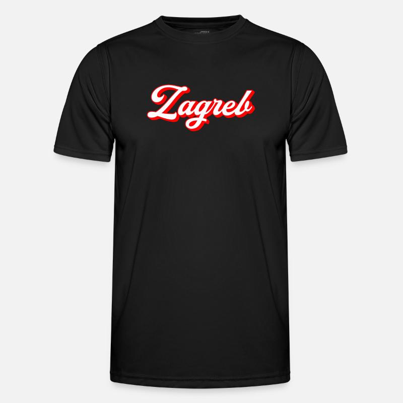 Zagreb Script Retro Men's Functional T-Shirt