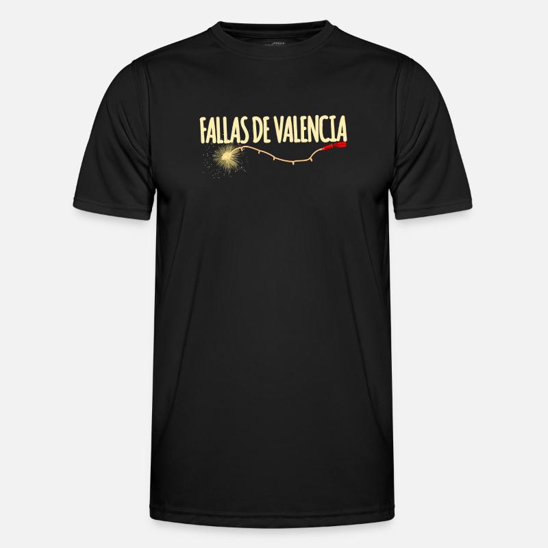 Fallas De Valencia Traca - Männer Funktions-T-Shirt - Schwarz