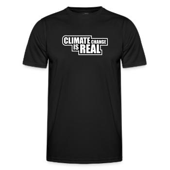 Climate Change Is Real Climate Change Science - Men's Functional T-Shirt - black - Front - AI Model Male 178 dark (178cm)
