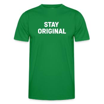 Stay Original Schriftzug – Kontrast-Print - Männer Funktions-T-Shirt - Kelly Green - Vorne - AI Model Male 178 dark (178cm)