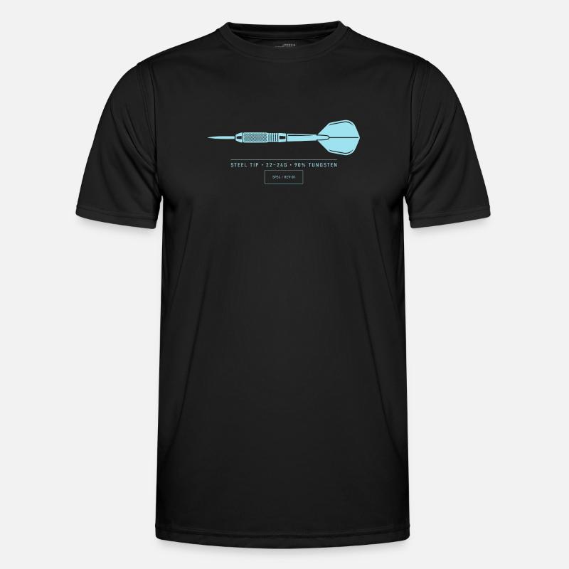 Plan technique d’illustration de fléchettes Fléchette - T-shirt sport Homme - noir