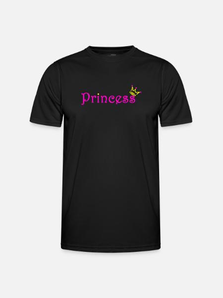 Prinzessin Glitzer Krone - Männer Funktions-T-Shirt - Schwarz