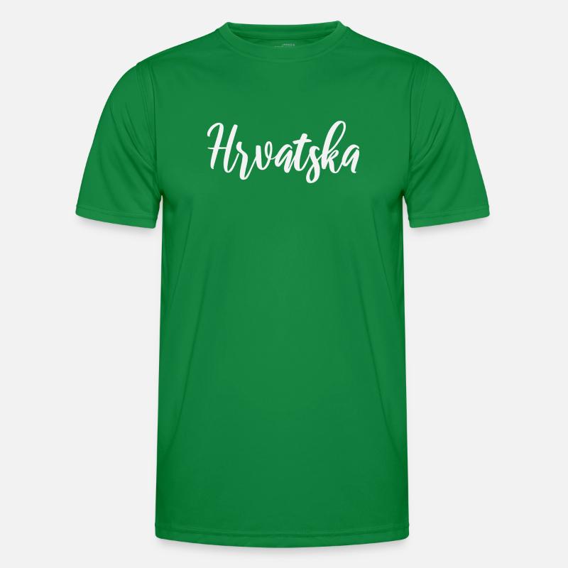 Hrvatska Script Identity Männer Funktions-T-Shirt