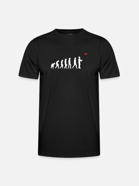 Evolution of Man Drone Pilot - Men's Functional T-Shirt - black