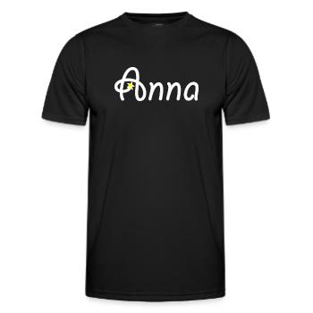 Anna - Men's Functional T-Shirt - black - Front - AI Model Male 178 dark (178cm)