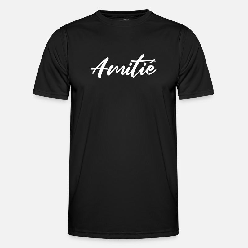 Friendship Elegant Script - Men's Functional T-Shirt - black